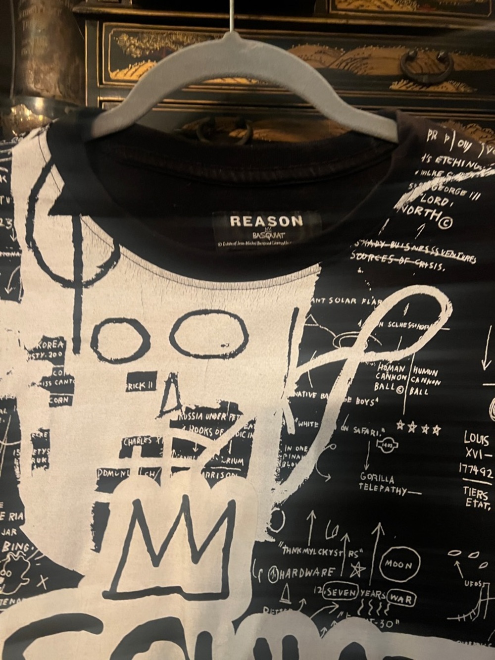 REASON Black and White Basquiat Graphic Tee